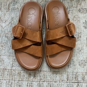 Chaco Tan Slide Sandals